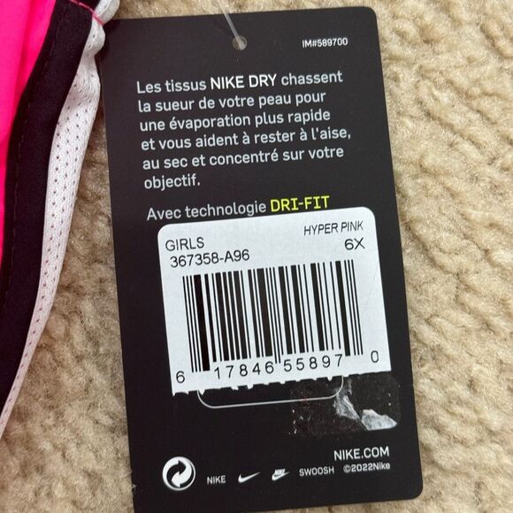 NWT Nike Little Girls' Tempo Pull On Shorts in Hyper Pink Sz 6x - Picture 7 of 8